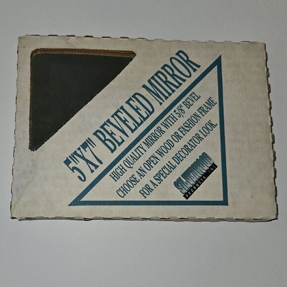 NOS Silverwood Products Small 5" x 7" Beveled Mirror High Quality 5/8" Bevel VTG